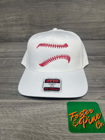 Baseball stitches hat