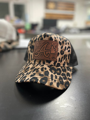 Braves leopard patch hat