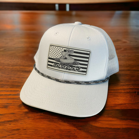 White on White Don’t Tread On Me Flag Patch Hat