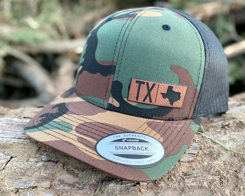 State Initial Leather Patch Hat